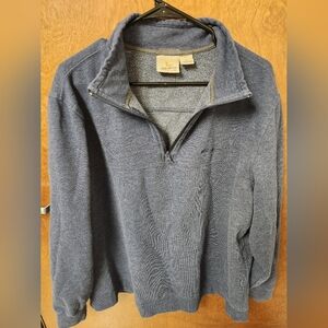 Field & Stream Men's Blue Zip-Up Sweater Navy Blue